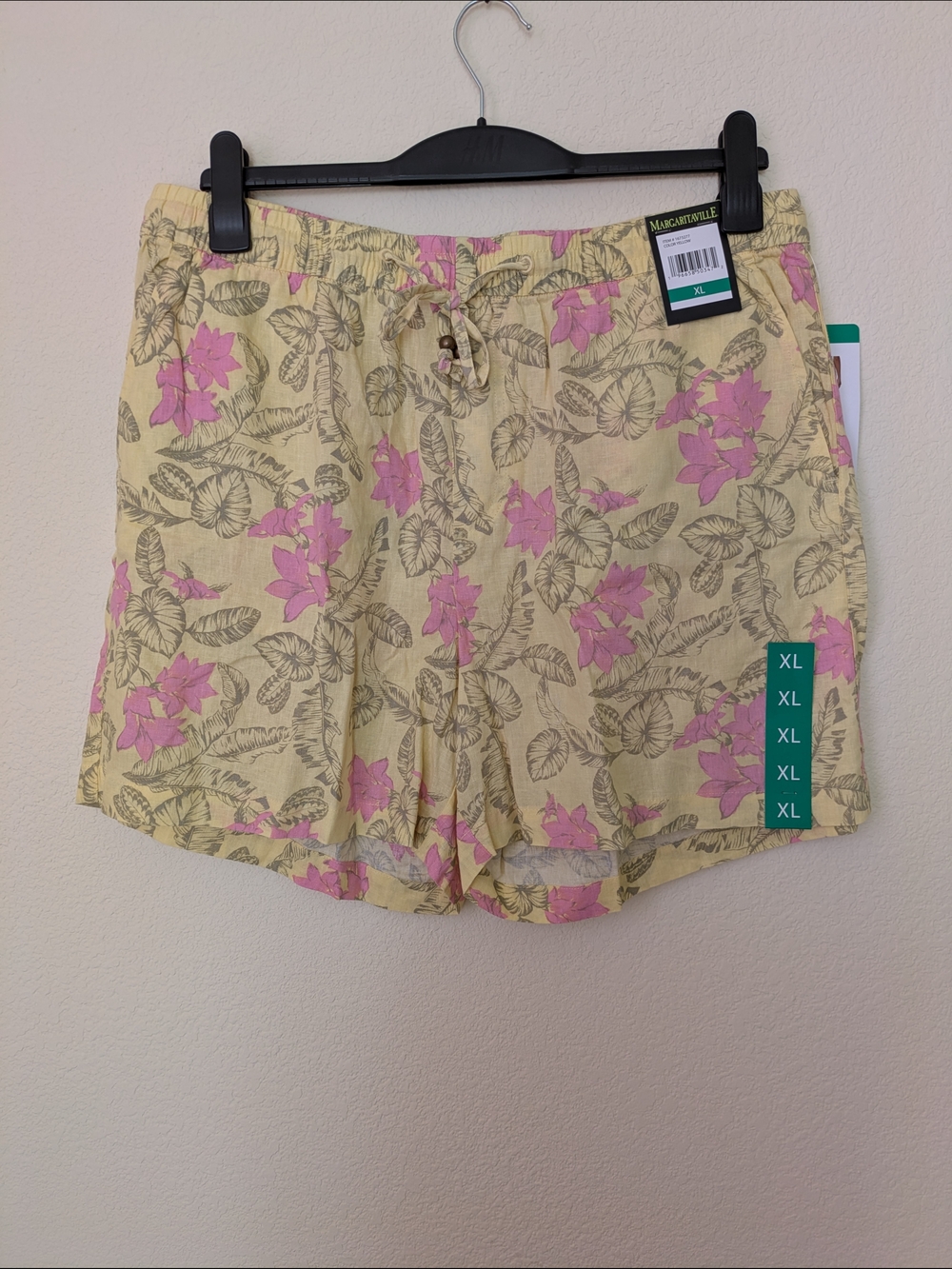 Margaritaville Beach Linen Shorts Yellow XL